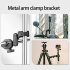 Heavy Duty Metal Clamp Bracket Adjustable Mount For Photography Light Stand