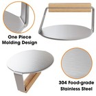 Smash Burger Press  5 5  Stainless Steel Non-stick Patty Maker With Wood Hand   