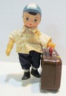 Red China Vintage Young Traveller Clockwork Tin Wind-up Toy W  Box Ms 823 Works