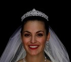 Classic Royal Princess Silver Swarovski Crystal Pearl Flower Prom Bridal Tiara