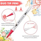 Zscm Duo Tip Brush Markers  60 Colors Adult Coloring Books Drawing Colored Pe   
