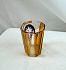Vintage 8 Sided Shot Glass  Arch Design   2 Oz   1950s Barware