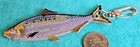 One  1  - Embroideded Fish Keychain -  american Shad  - Fishing - New   Rare