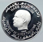 1969 Tunisia History King Numidia Masinissa Old Proof Silver 1 Dinar Coin I86254
