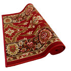 Custom Size Antibacterial Oriental Red Mahal Non Skid Runner Rug 32  Width