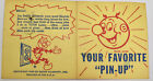 Rare Vintage Nos 1955 Reddy Kilowatt Electric Advertising Pin On Original Card