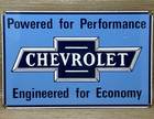 Vintage Chevrolet Porcelain Sign General Motors Dealership Gas Oil Ford Pick Up