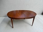 Vintage Drexel Triune Mid Century Dining Table Restored Walnut Finish 1960s mcm