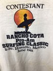 Vtg 1981 Surf  Surfer Contestant Pro-am Rancho Coto Mexico T-shirt Hanes Tag Xl