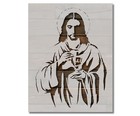 Jesus Holding Chalice Stencil Template Reusable 8 5 X 11 Inches For Painting
