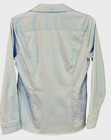Banana Republic Womens Petite Blue Long Sleeve Non-iron Fitted Dress Shirt Sz 10