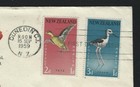 1959 New Zealand Scott  b57-58 Health Stamp Fdc - Native Birds