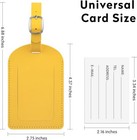 Pvc Luggage Tags For Suitcase Privacy Protection Travel Bag Labels Yellow