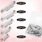 100pcs Brooch Pin Backs  20mm 25mm 32mm 38mm 45mm Silver Safety Bar Pins For Cra