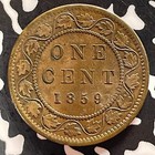 1859 0 Canada Large Cent Lot t4776 Obverse Spot