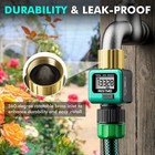 Water Flow Meter With Brass Inlet Metal Thread  Measure Gallon liter Consumpt   