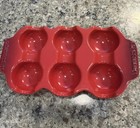 Le Creuset Stoneware Egg Holder Tray 6 Count Red - Used