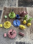 Vintage Frenzy Toys Ceramic Child s Dishes Tea Set fiesta Colors 29 Pieces  4
