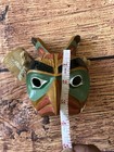 Le Totem Hand Carved Wooden Owl Mask Wall Decor With Tag