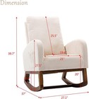 Modern Accent Rocking Chair Upholstered Nursery Glider Rocker For Baby And Kids