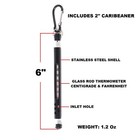 6  Fly Fishing Stream Thermometer - Reads Centigrade   Fahrenheit - Choose Color