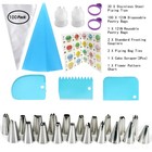 Piping Bags And Tips Set  100pcs 12 Inch 12in With Tips  Clear
