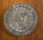 Sterling Silver 4 5oz Wwii Vj Day 25th 2  Medal