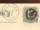 Ux5 Postal Card With Denver Colorado Fancy  Cancel Dc4188