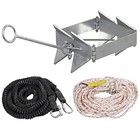 Boat Anchor 13lbs 19lbs 25lbs With Anchor Rope  Hot-dipped Galvanized 13 Lbs