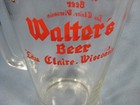 Vintage Walters   s Beer Pitcher Glass Double Sided Eau Claire Wi