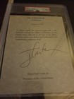 President Jimmy Carter Signed Autographed  Inaugaration Recital Psa Dna Encased