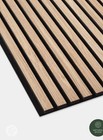 Acoustic Wood Slat Panel - 9 5 In  X 94 5 In  Color  Natural