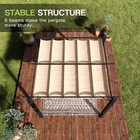12 X 10 Ft 10  X 10  Outdoor Metal Pergola With Retractable Canopy Patio Gazebos