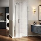 Sunny 34  W X 72  H Pivot Swing Shower Door Bathroom Glass Panel Chrome Finish