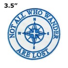 Compass Patch Embroidered Hook Loop Applique Travel Souvenir Direction