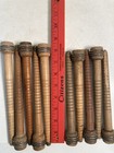 Wood Bobbins Spools Industrial Style Spindles 8  And 8 75  Wooden Quills Lot-10