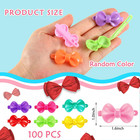 100 Pieces Girls Hair Barrettes Self Hinge Plastic Clip Toddler Kids Baby 80s 90