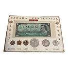 1967 Canada Mint Set 6 Coins And Bill