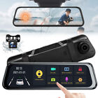 10in 1080p Dual Dash Cam Car Dvr Rear View Mirror Camera Video Recorder G-sensor