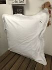 1 Ralph Lauren Euro Sham 100  Cotton White Beige Embroidery Scallop Buttons New