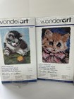 Lot Of 3 New Sealed Wonderart Caron Latch Hook Rug Kits Cats Kitten