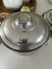 Vtg Ray Bt-150 Hammered Aluminum Ice Bucket Made In Italy Mcm Barware