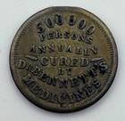 1863 Civil War Token Store Card F-165n-11a Cincinatti Oh Dr Bennetts Clipped Unc
