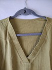 Unbranded Women s Size Large Olive Green Top Pullover Long Sleeve Elastic Cuffs