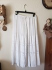1900s 1910s Antique Edwardian Linen Pintuck Skirt 