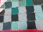 Handmade Colorful Denim Patchwork Christmas Tree Throw Cotton Quilt 52  X 66 