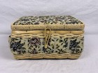 Vintage Woven Sewing Basket Floral Tapestry Sewing Supplies Taiwan Cottagecore