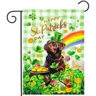 Chocolate Lab St Patricks Day Garden Flag Labrador Dog St Patrick-chocolate