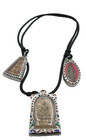 3 Set Antique Thai Buddha Amulet Pendant Necklace Phra Somdej Phra Pong Suphan
