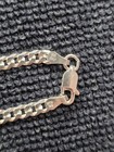 20 Inch 925 Italy Sterling Silver Cuban Link Chain Necklace  Lobster Clasp